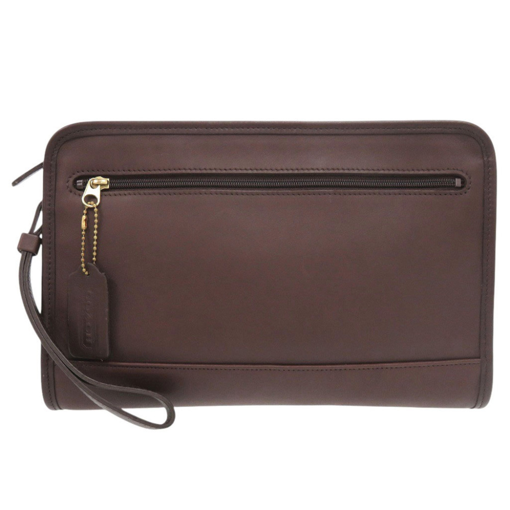 Coach Old 9833 Leather Dark Brown Clutch Bag Second 1482COACH